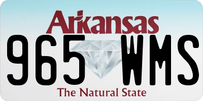 AR license plate 965WMS