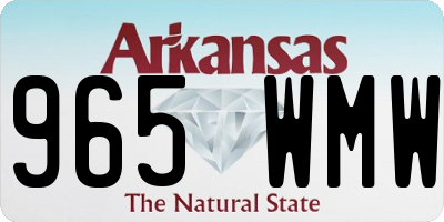 AR license plate 965WMW