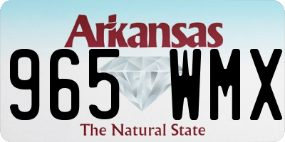 AR license plate 965WMX