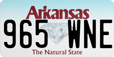 AR license plate 965WNE