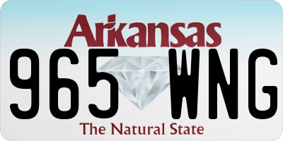 AR license plate 965WNG