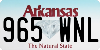 AR license plate 965WNL