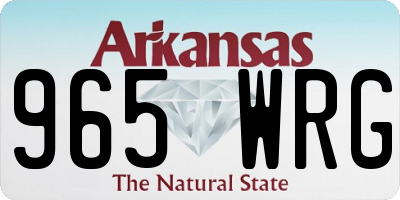 AR license plate 965WRG