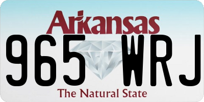 AR license plate 965WRJ
