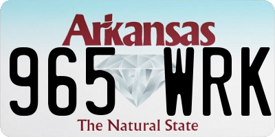 AR license plate 965WRK