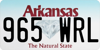 AR license plate 965WRL