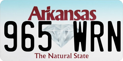 AR license plate 965WRN