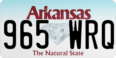 AR license plate 965WRQ