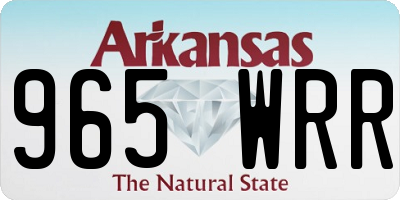 AR license plate 965WRR