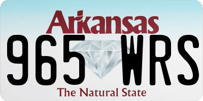 AR license plate 965WRS