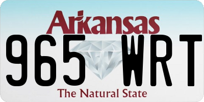 AR license plate 965WRT