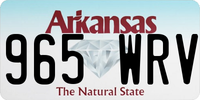 AR license plate 965WRV