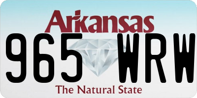 AR license plate 965WRW