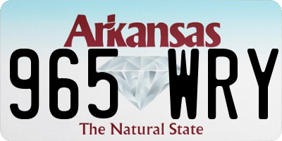 AR license plate 965WRY