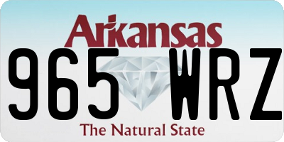 AR license plate 965WRZ