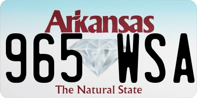 AR license plate 965WSA