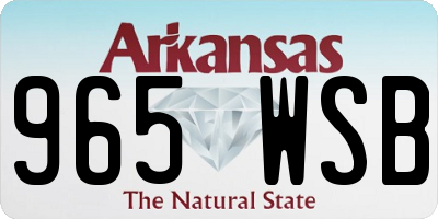 AR license plate 965WSB