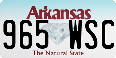 AR license plate 965WSC