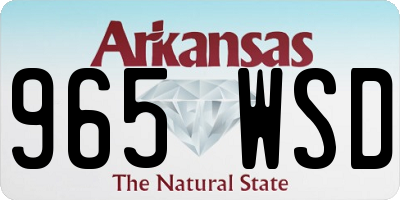 AR license plate 965WSD