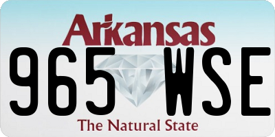 AR license plate 965WSE