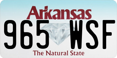 AR license plate 965WSF