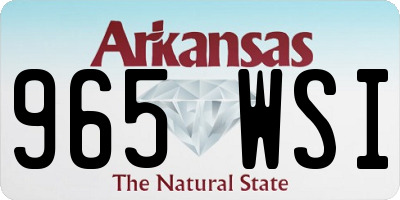AR license plate 965WSI