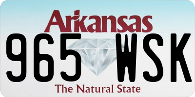 AR license plate 965WSK