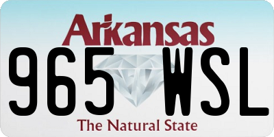 AR license plate 965WSL
