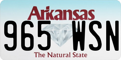 AR license plate 965WSN