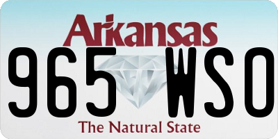 AR license plate 965WSO