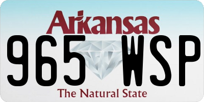 AR license plate 965WSP