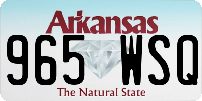 AR license plate 965WSQ
