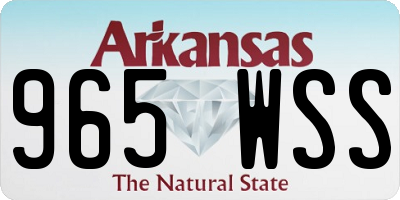 AR license plate 965WSS