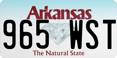 AR license plate 965WST