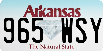 AR license plate 965WSY
