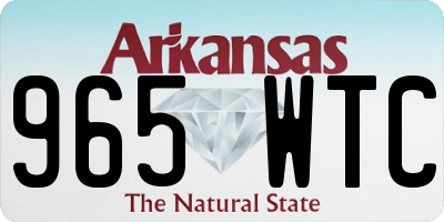 AR license plate 965WTC