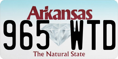 AR license plate 965WTD