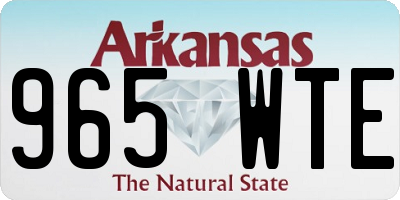 AR license plate 965WTE
