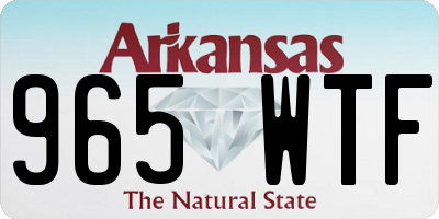 AR license plate 965WTF