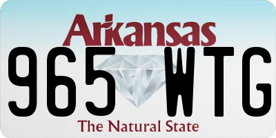 AR license plate 965WTG