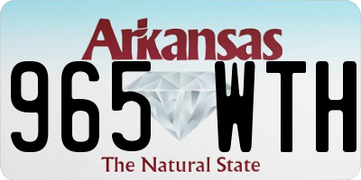 AR license plate 965WTH