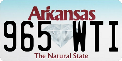 AR license plate 965WTI