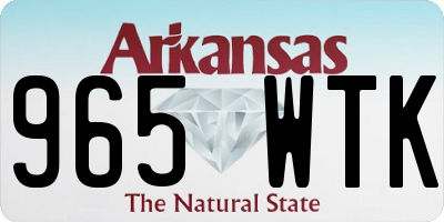 AR license plate 965WTK