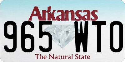 AR license plate 965WTO