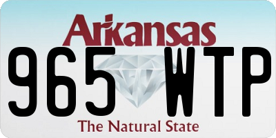 AR license plate 965WTP