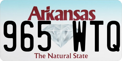 AR license plate 965WTQ