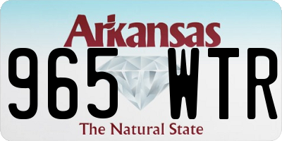 AR license plate 965WTR