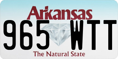 AR license plate 965WTT