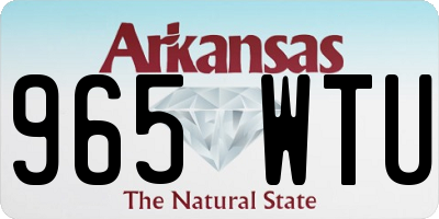 AR license plate 965WTU