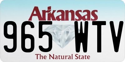 AR license plate 965WTV